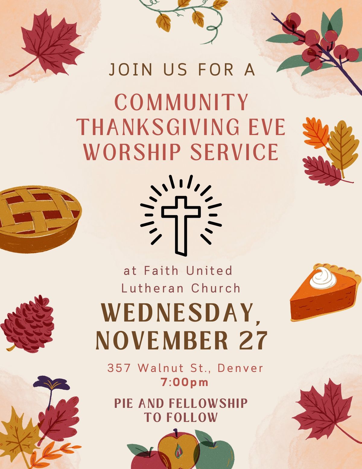 Community Thanksgiving Eve Worship Service