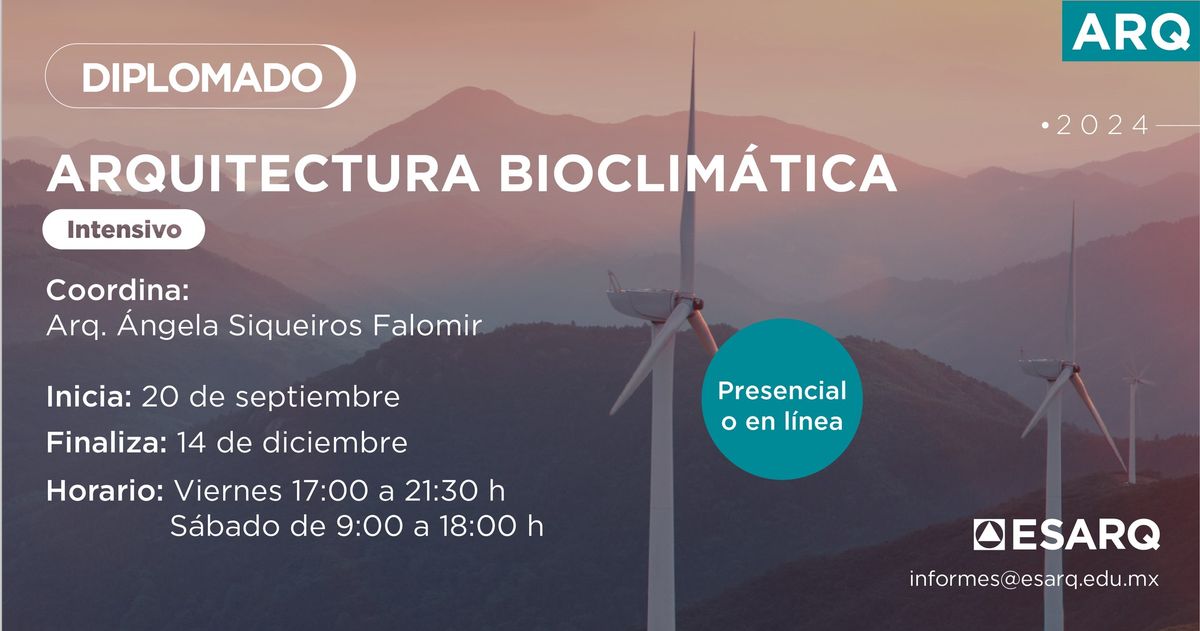 ARQUITECTURA BIOCLIM\u00c1TICA (Intensivo)