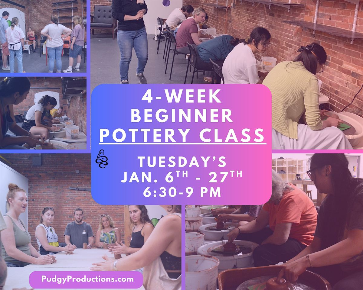 4-Week Intro Evening Pottery Class! (Wheel Throwing) January 6th - 27th