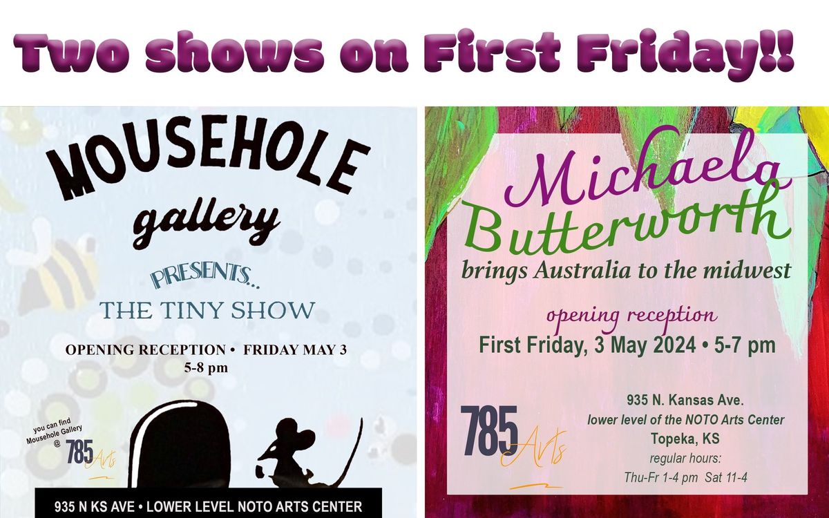 TRIPLE Feature!  Starring Michaela Butterworth, Mousehole Gallery Tiny Show & Konrad Pumpkin Seed!