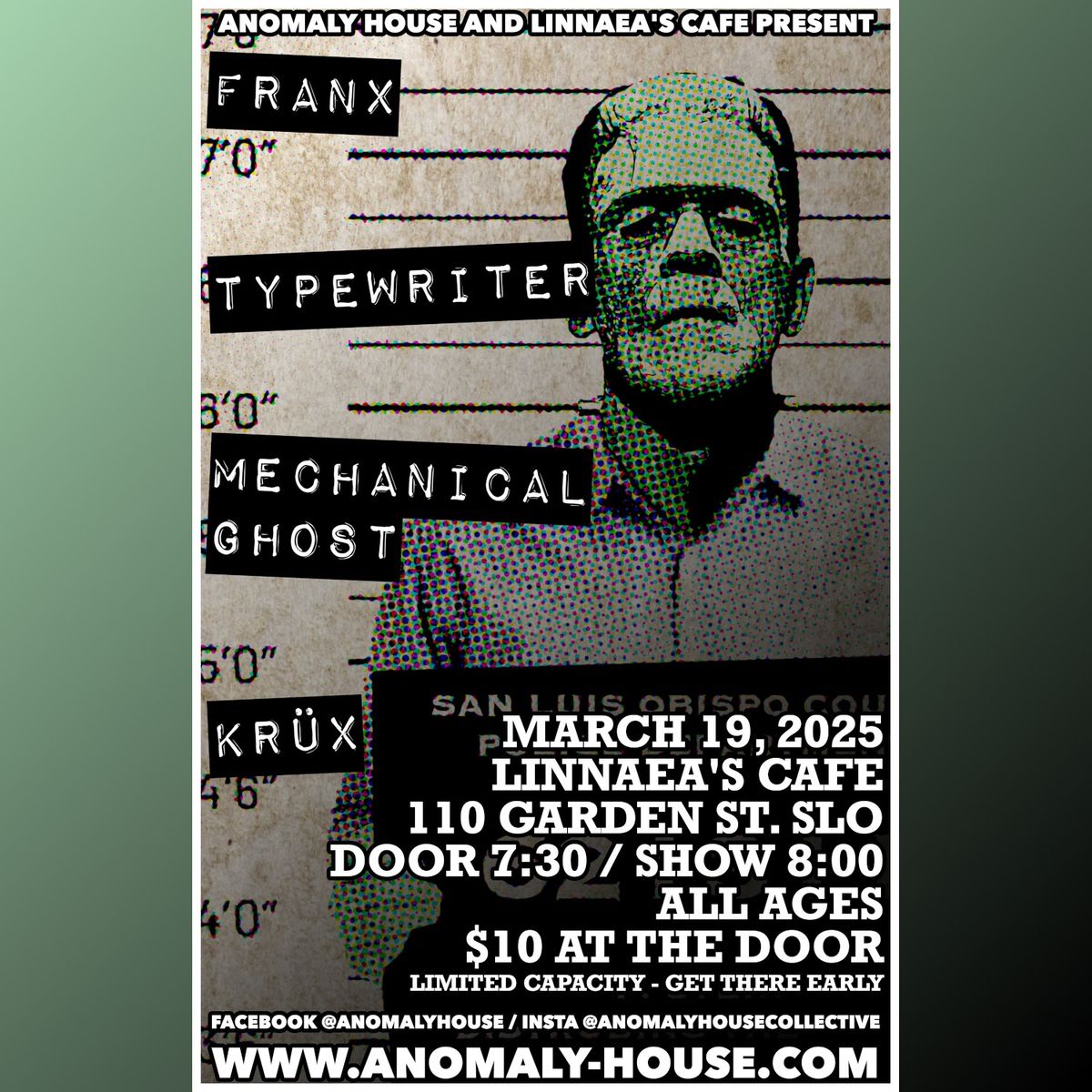 FRANX, TYPEWRITER, MECHANICAL GHOST, and KR\u00dcX Live in Concert