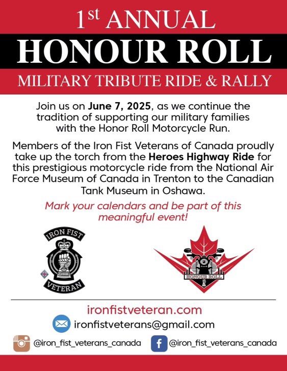 HONOUR ROLL  Military Tribute Ride