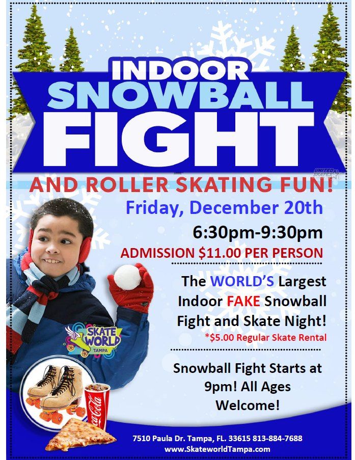 Indoor Snowball Fight Skate