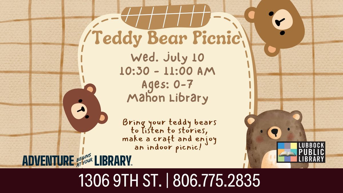 Teddy Bear Picnic at Mahon Library
