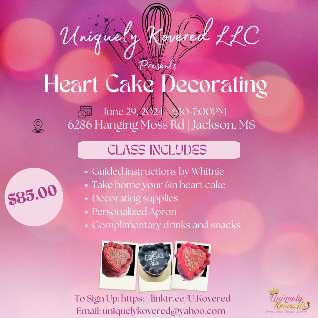 Uniquely Kovered's Heart Cake Decorating Class