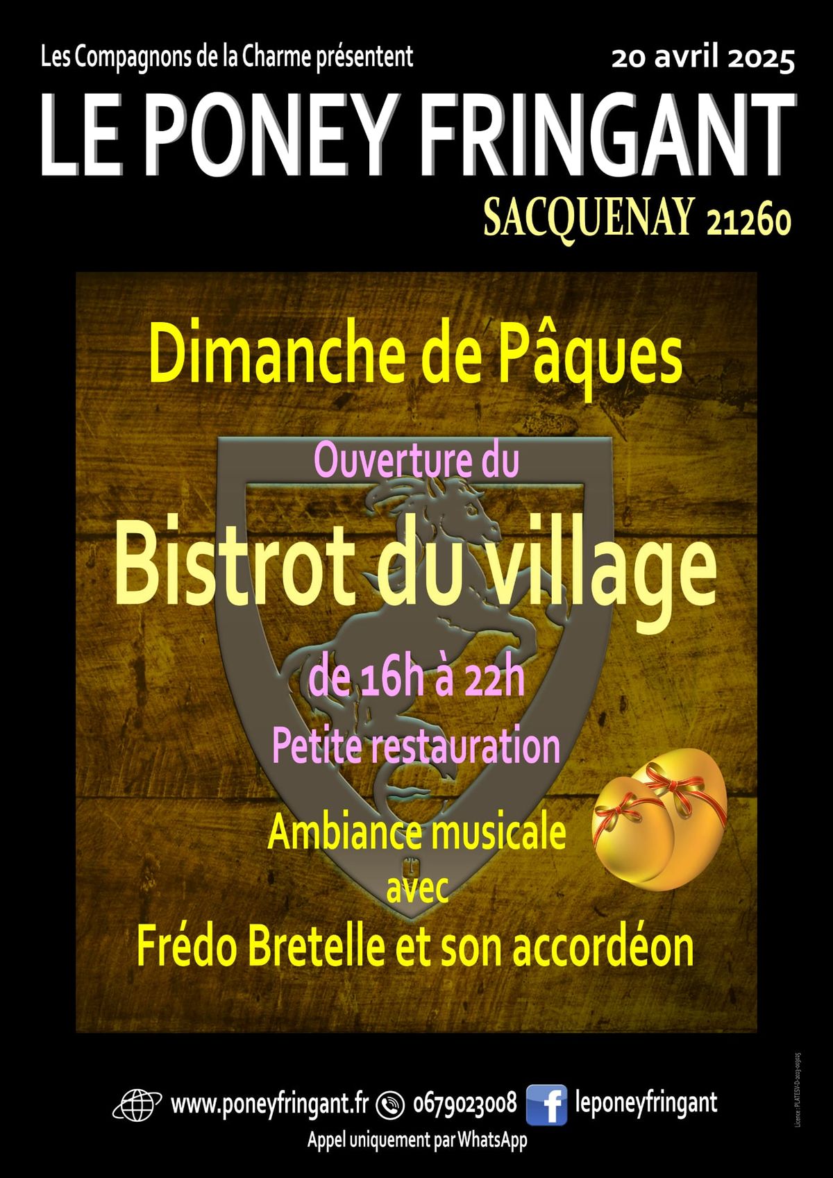 P\u00e2ques, Ouverture du Bistrot de Sacquenay