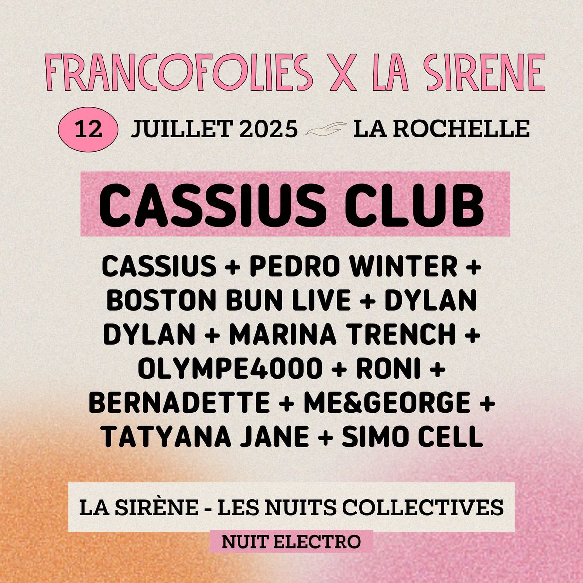 NUIT COLLECTIVE \u00c9LECTRO \u279c CASSIUS CLUB : CASSIUS + BUSY P + BOSTON BUN LIVE + DYLAN DYLAN... 20H30