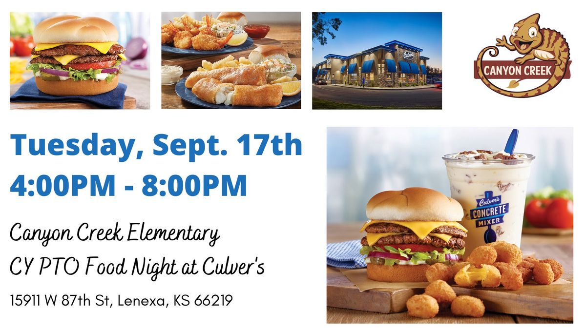 Culver's CY Food Night