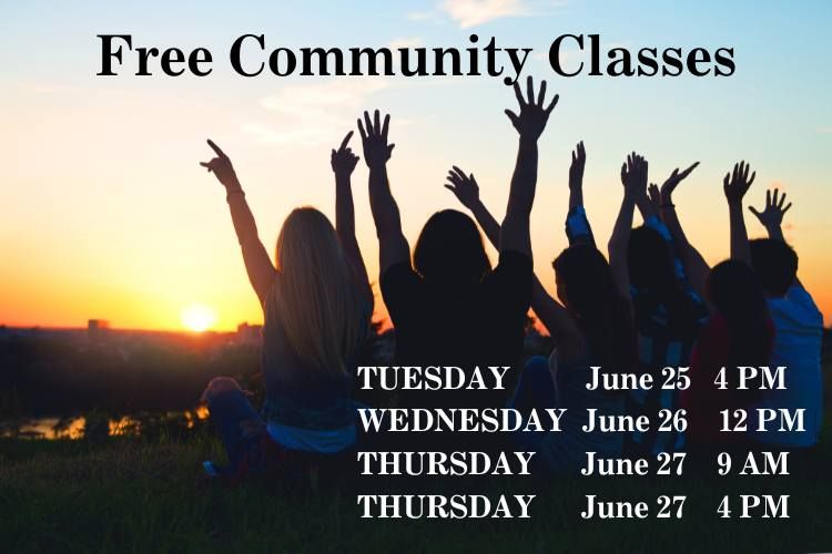4 Free Community Yoga Classes - LAST WEEK OF JUNE