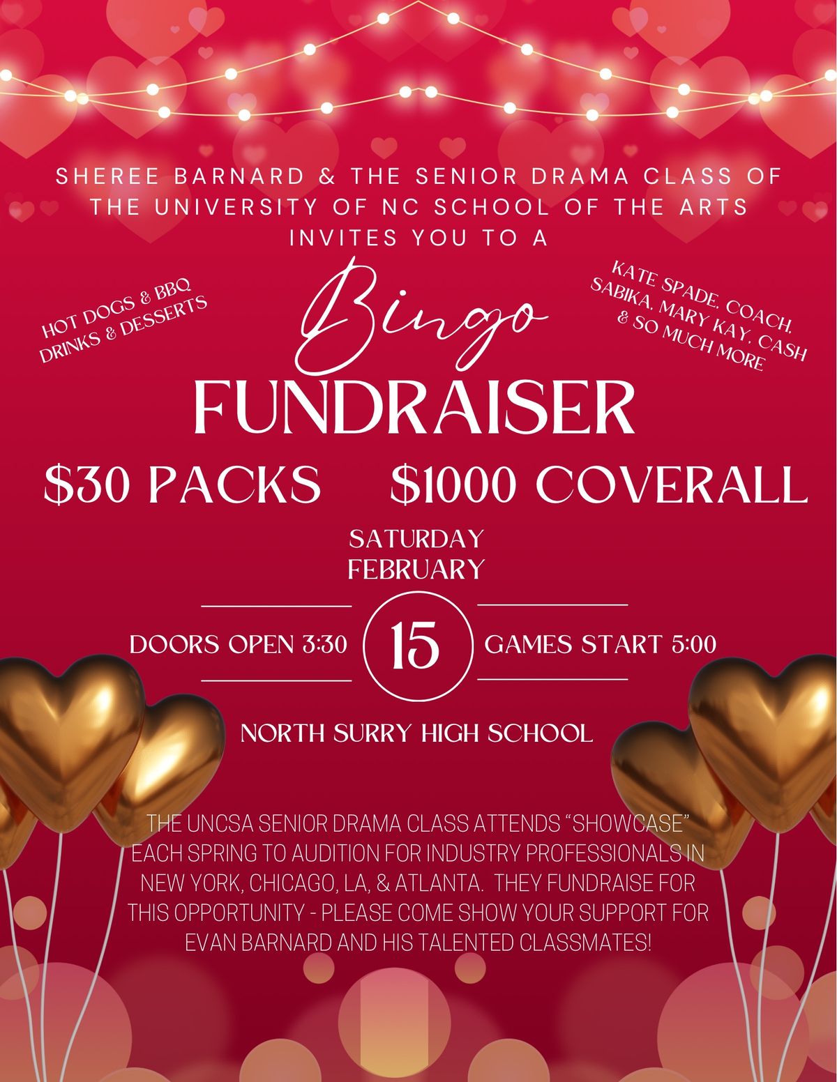 UNCSA Senior Drama Class Fundraiser