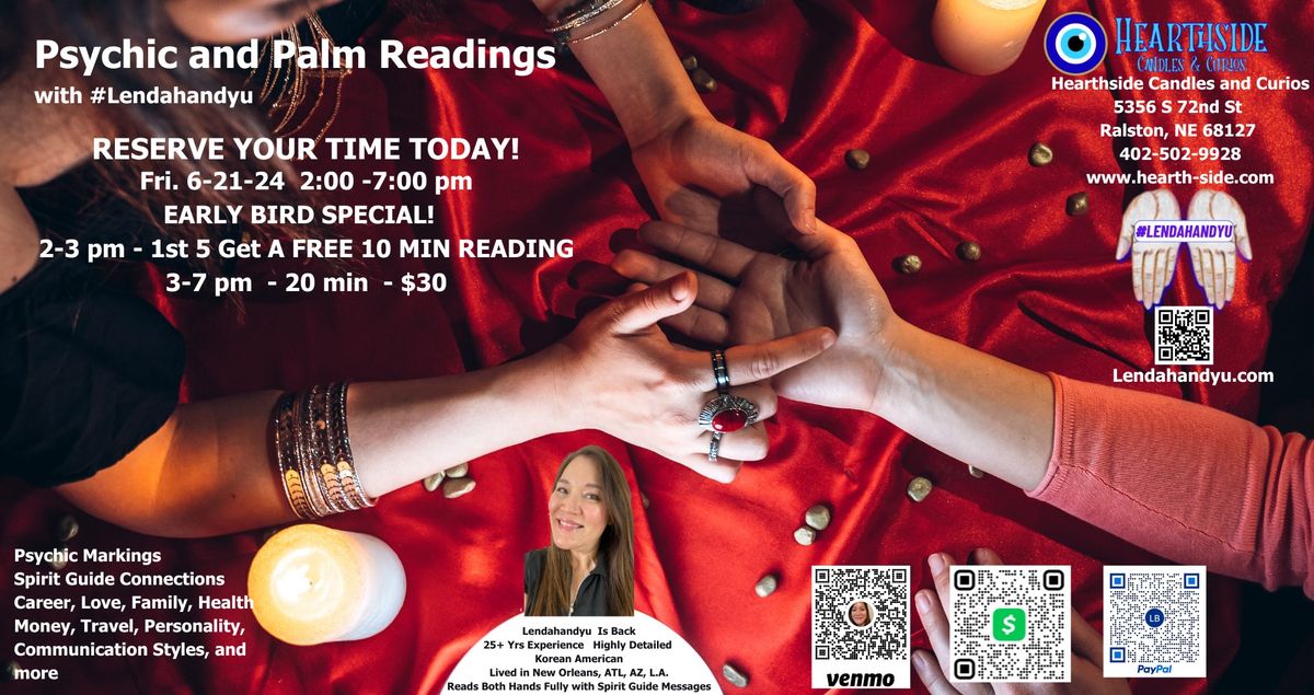Psychic Readings -??FREE 10 Min Readings 2-3pm - 1st 5 people - Early Bird Special - Palm Readings