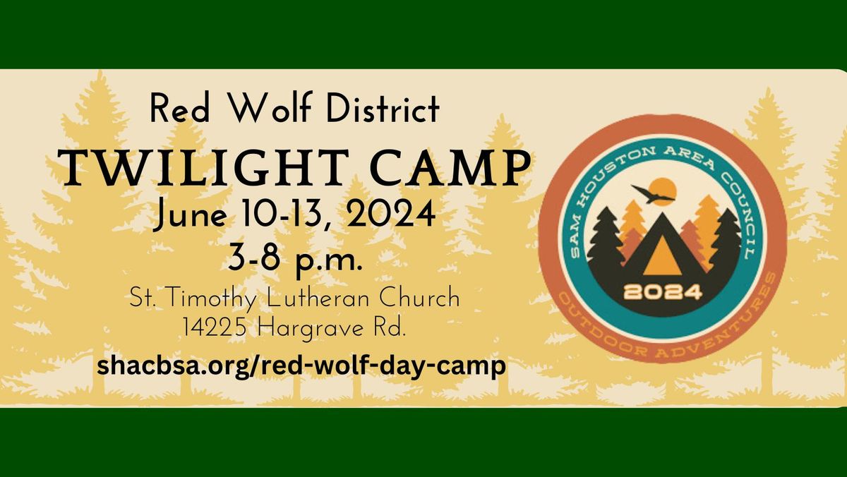 Cub Scout Twilight Camp 2024: Outdoor Adventure! 