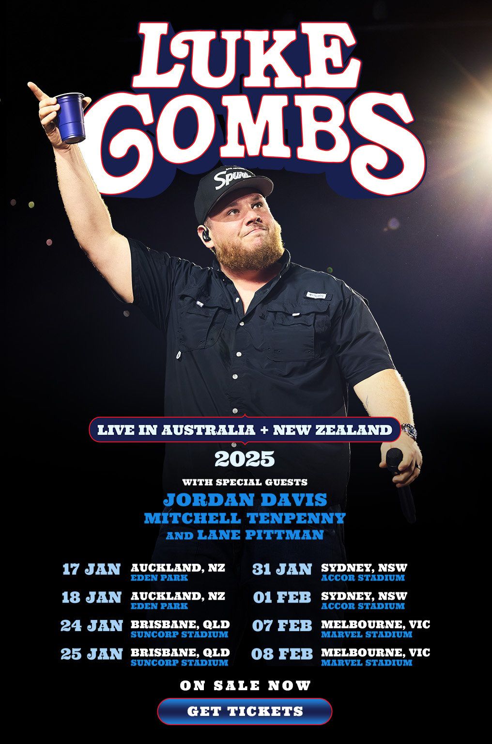 Luke Combs Auckland Tickets