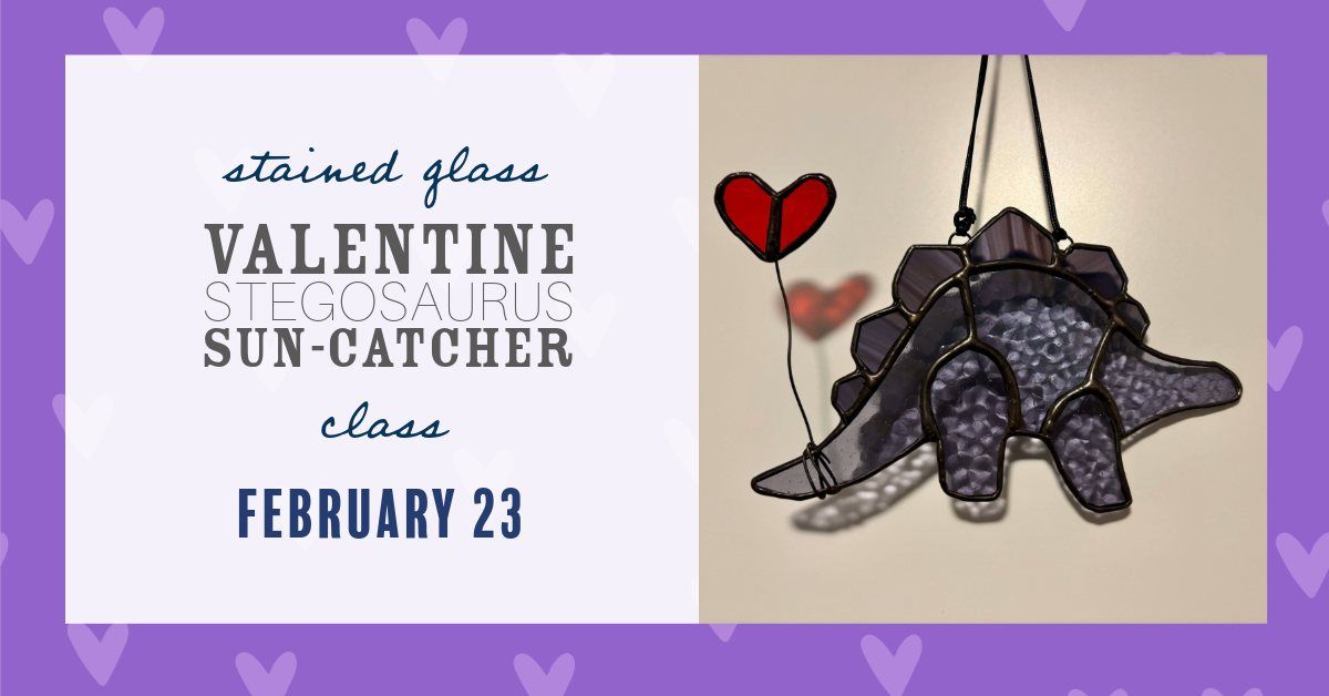 Valentine Stegosaurus Sun-Catcher - LONDON