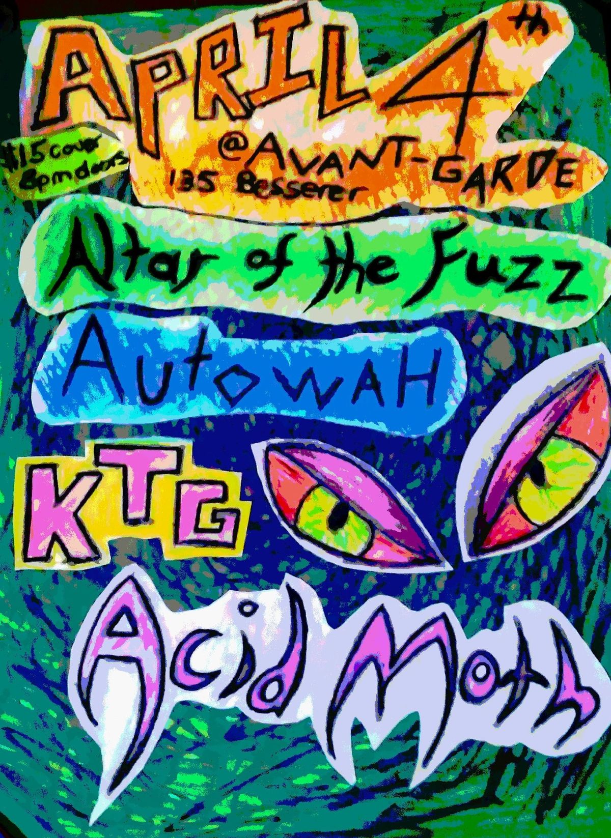 Altar Of The Fuzz \u2502 Autowah \u2502 KTG \u2502 Acid Moth @Avant-Garde April 4th 