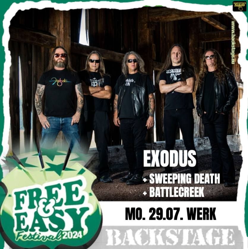 EXODUS + SWEEPING DEATH + BATTLECREEK | FREE & EASY FESTIVAL 2024
