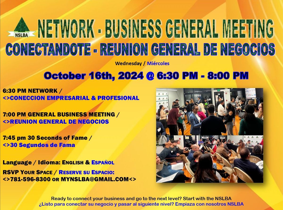 NSLBA Network & General Business Meeting Oct.2024