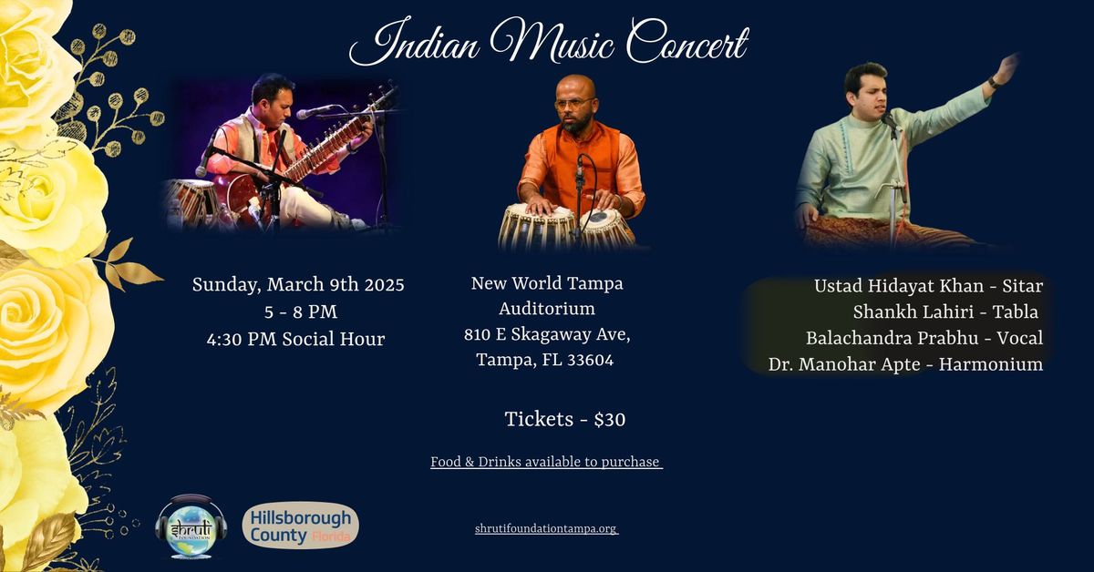 Traditional Indian Classical Concert at New World Tampa