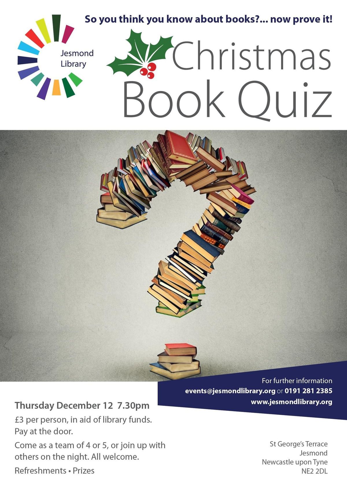 Christmas Book Quiz at Jesmond Library