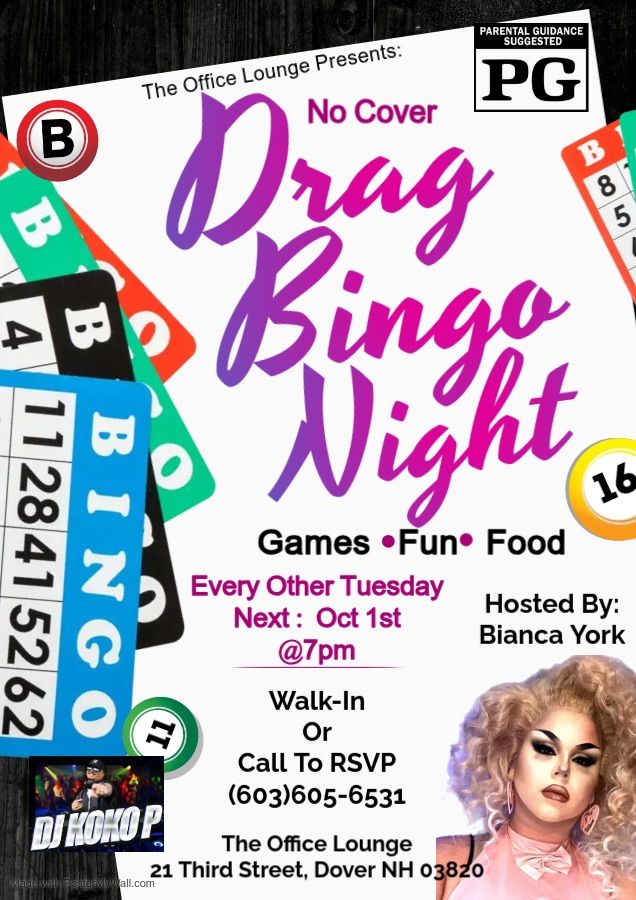 Drag Bingo @ (Dover) The Office Lounge