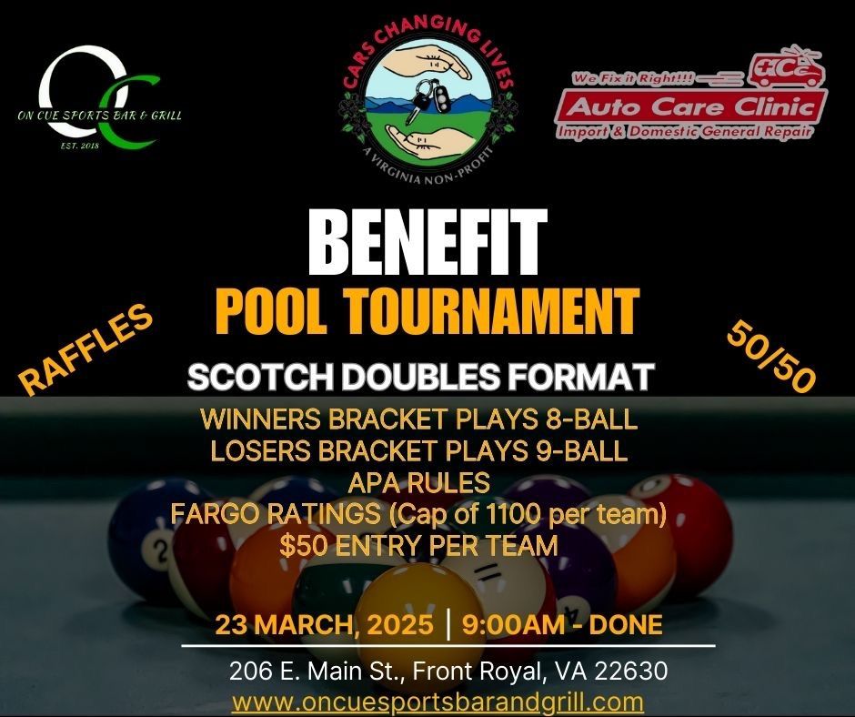 Benefit Pool Tournament for Cars Changing Lives