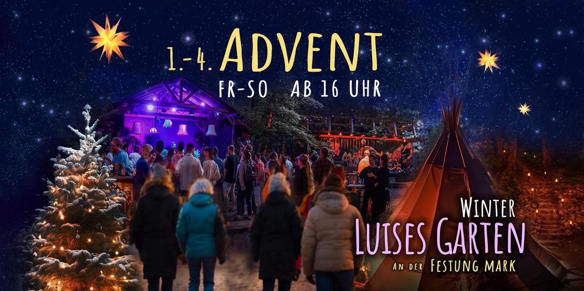 Luises WinterGarten \u2b50 Adventsmarkt mit Kulturprogramm \u2b50 Eisbahn im Festungshof (Samstag+Sonntag)