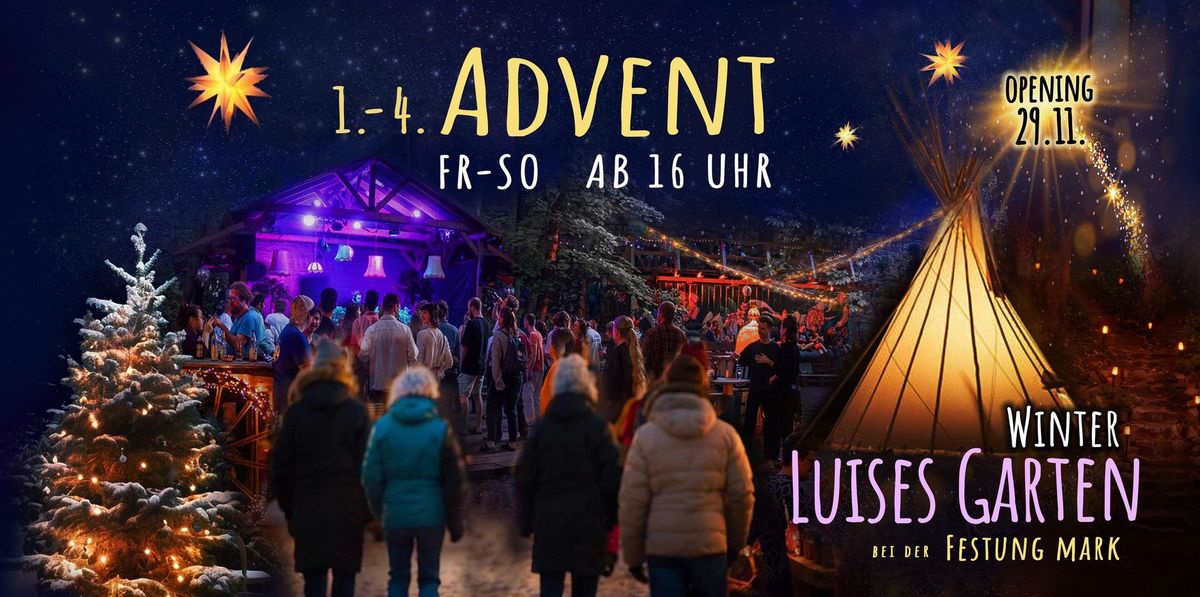 Luises WinterGarten \u2b50 Adventsmarkt mit Kulturprogramm \u2b50 Eisbahn im Festungshof \u2b50 Eintritt frei