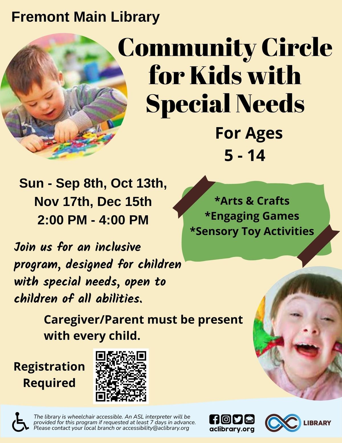 Community Circle for Kids with Special Needs @ Fremont Main Library