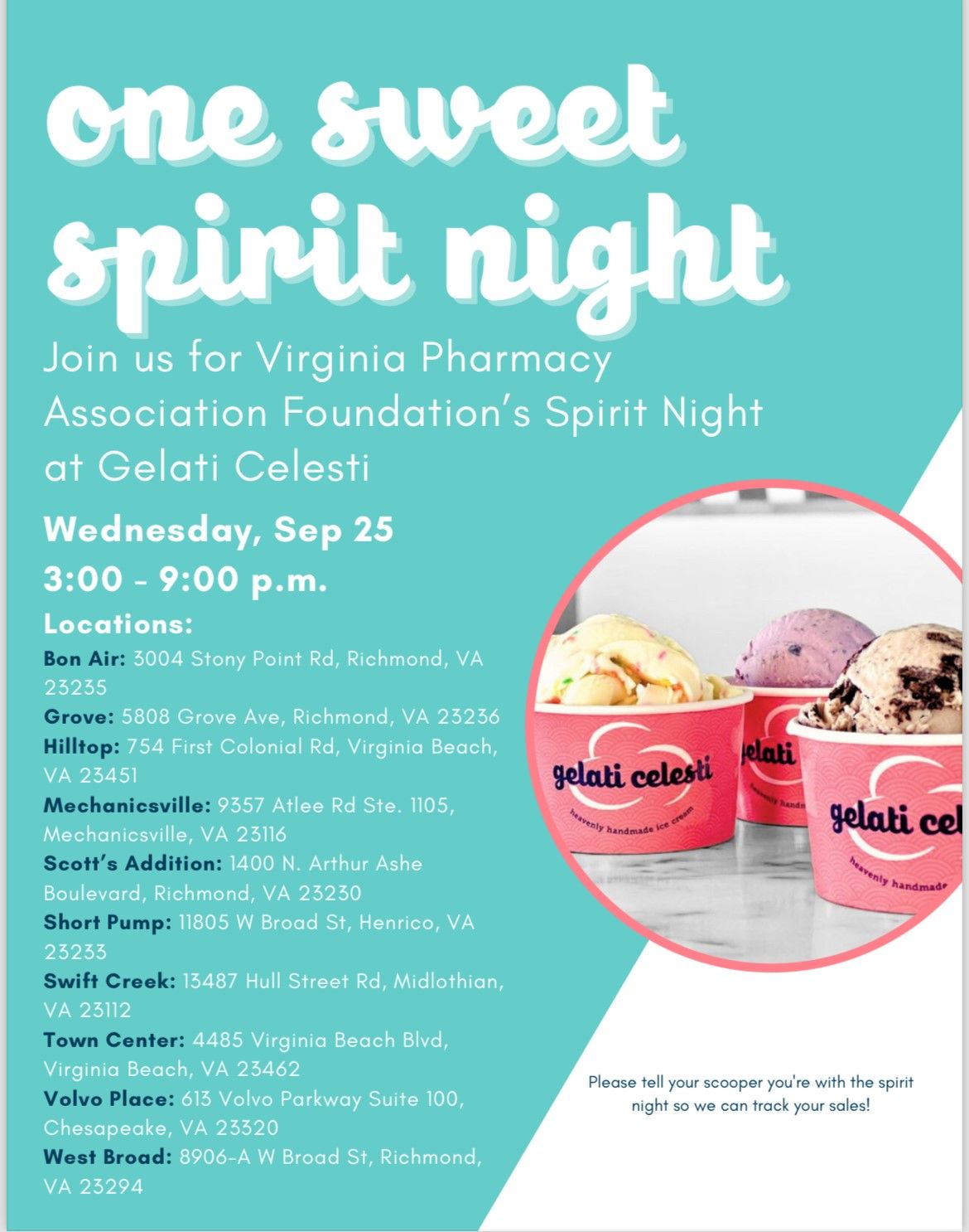 Gelati Celesti Fundraiser for VPhA