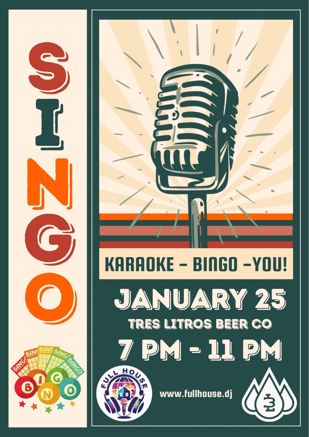 SINGO - Karaoke Bingo at Tres Litros!