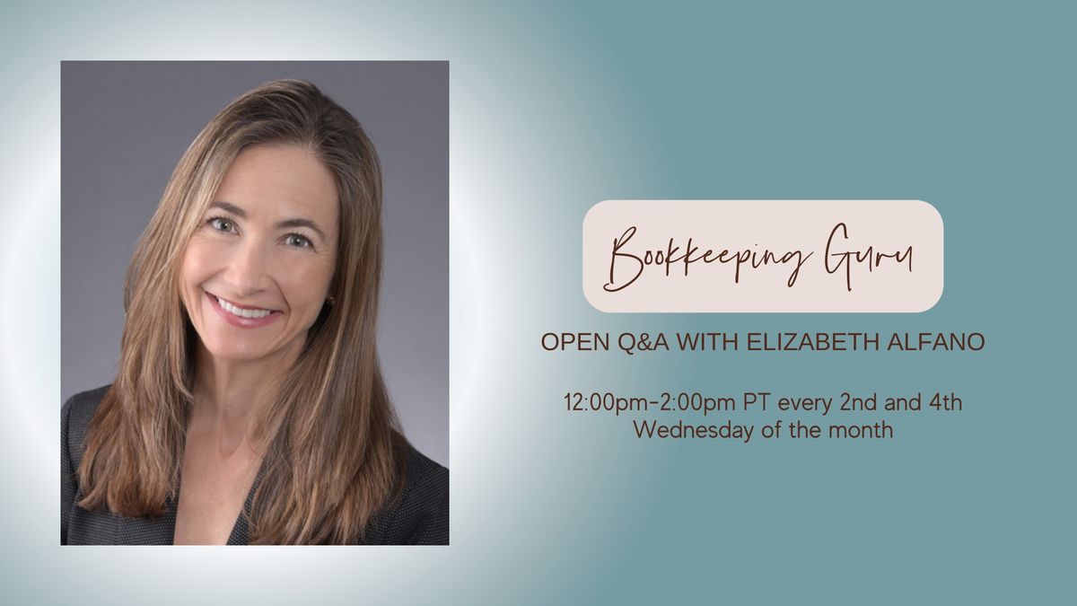 Bookkeeping GURU - Open Q&A with Elizabeth Alfano