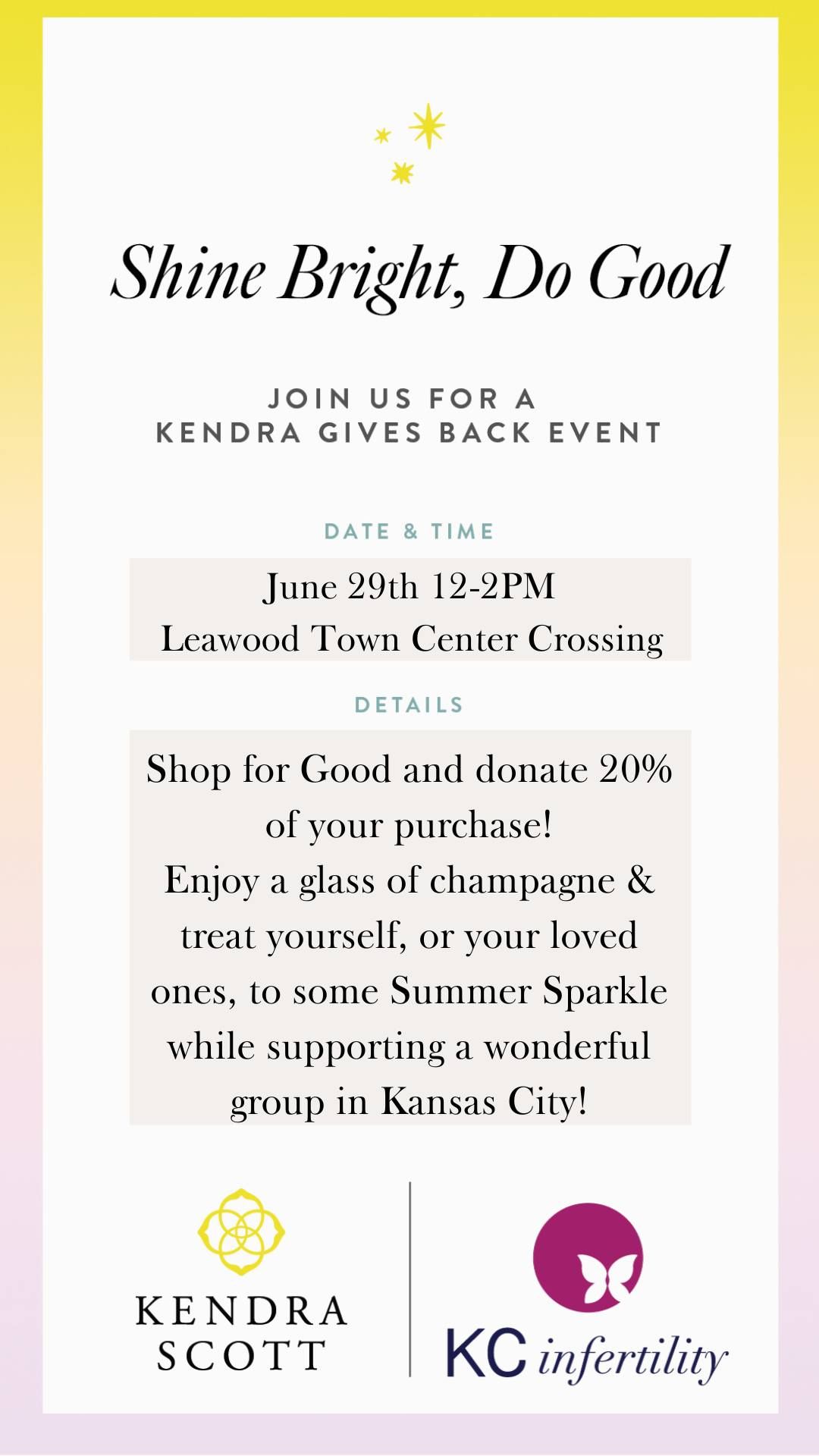 Kendra Scott Fundraiser for KCinfertility