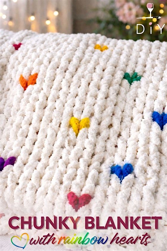 Chunky Blanket With Hearts Workshop