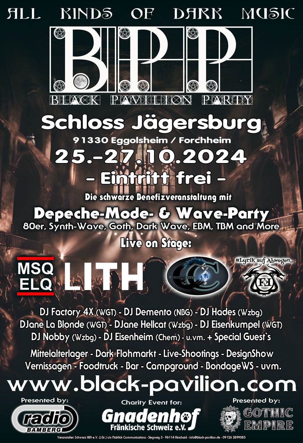 Black Pavilion Party - auf Schloss J\u00e4gersburg