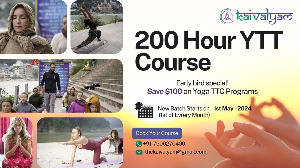 200-Hour (25 Days)  Yoga Teacher Training in Rishikesh, India