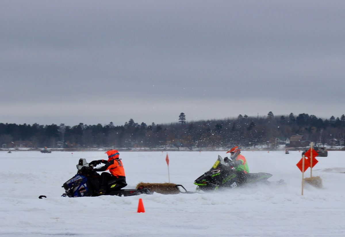 Cor PowerSports Heartland 200 Snowmobile Race on Fish Hook Lake