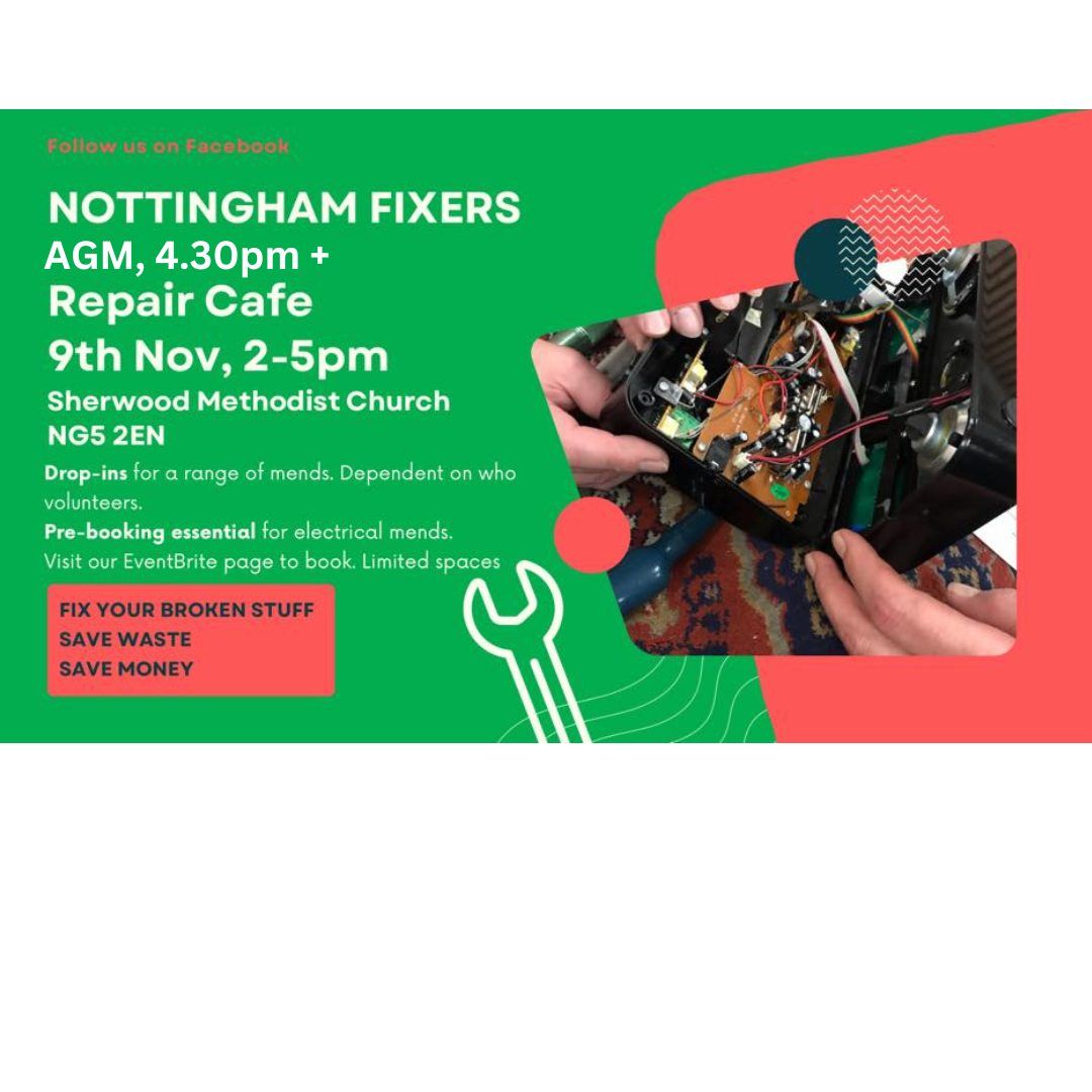 Repair Cafe + AGM - Saturday, 9th Nov 2024