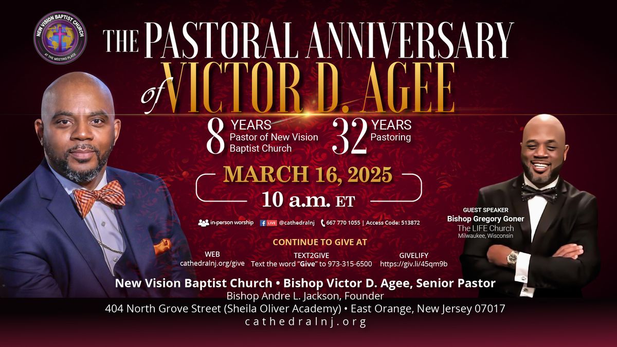 The Pastoral Anniversary of Victor D. Agee