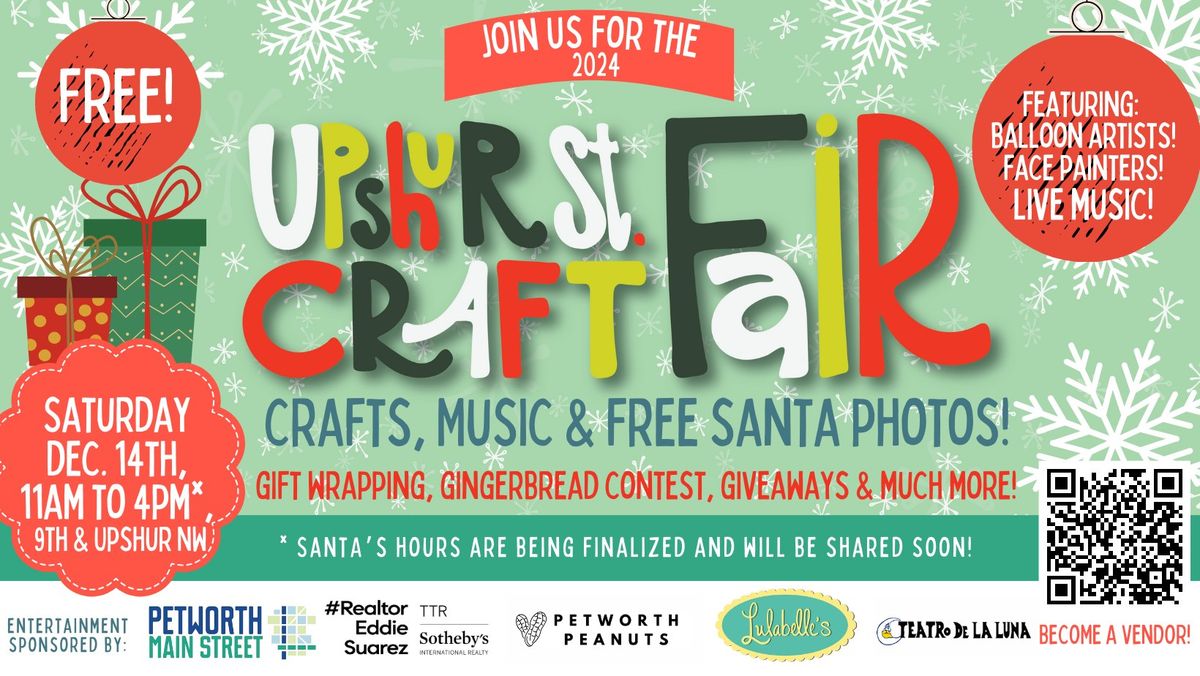 Upshur Street Craft Fair & FREE SANTA photos!