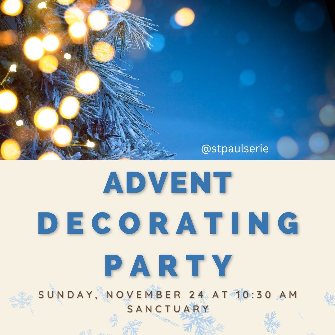 Advent Decorating Party