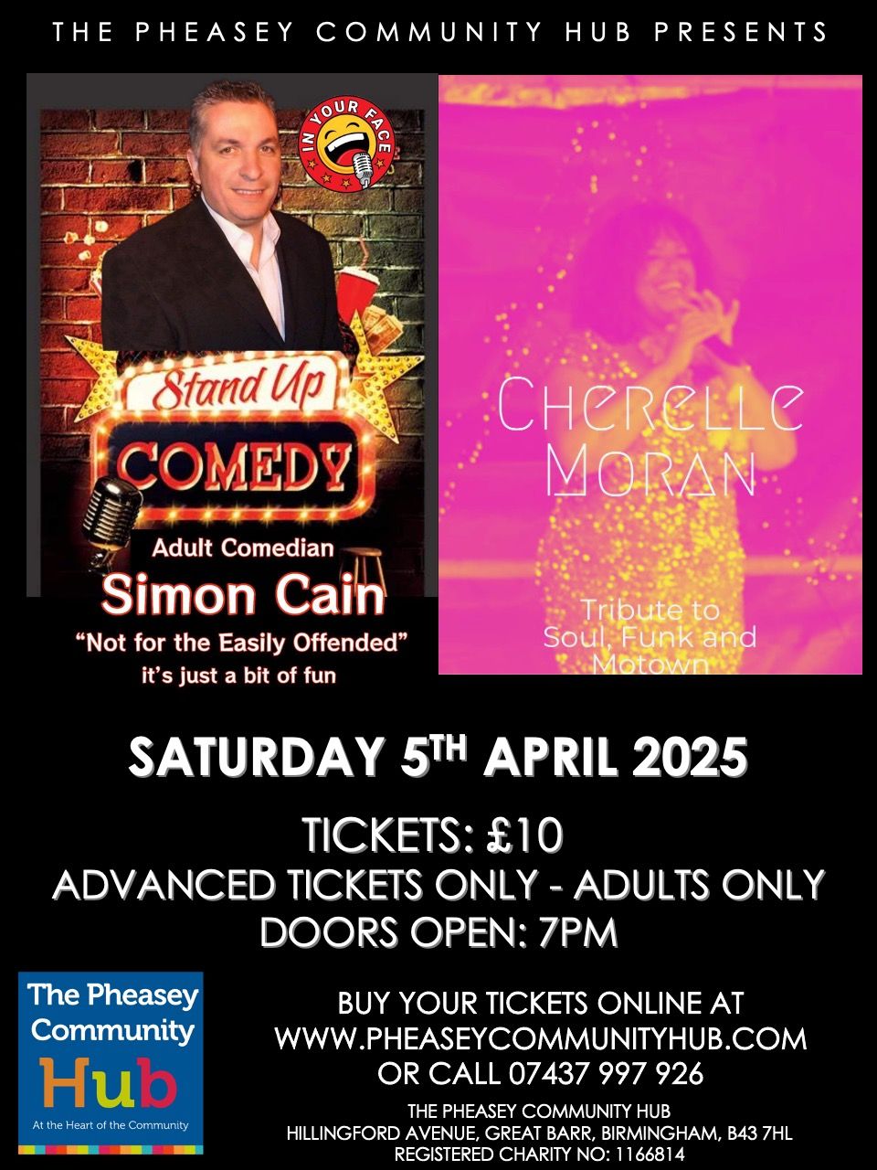 Comedy with Simon Cain & Singer Cherelle Morgan