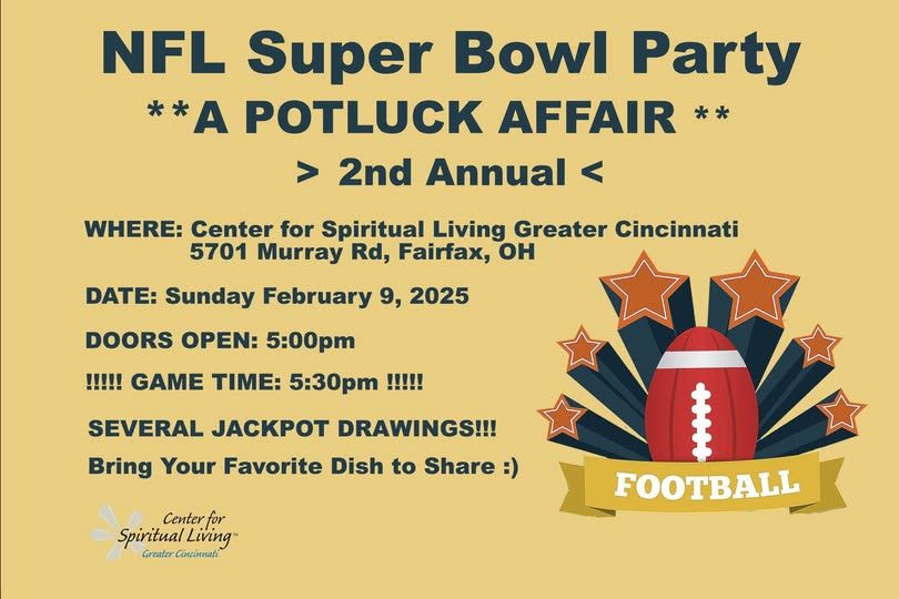 Second Annual NFL Super Bowl Party and Potluck Affair