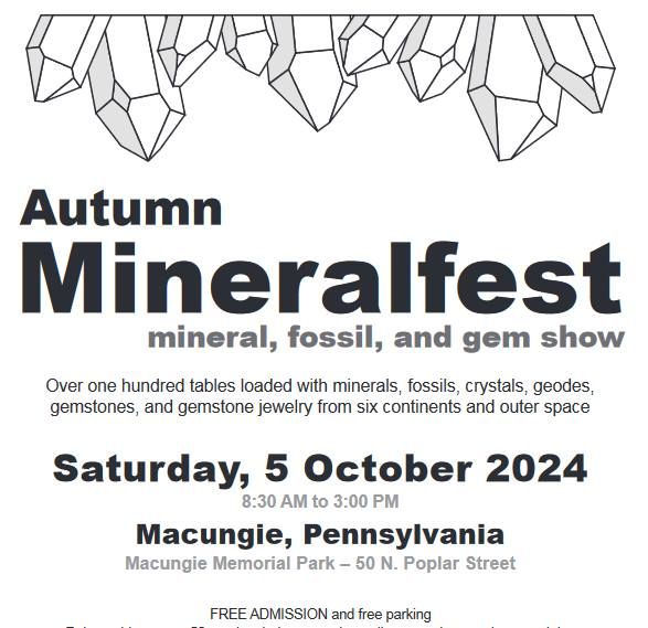 Pennsylvania Earth Sciences Association Autumn MineralFest