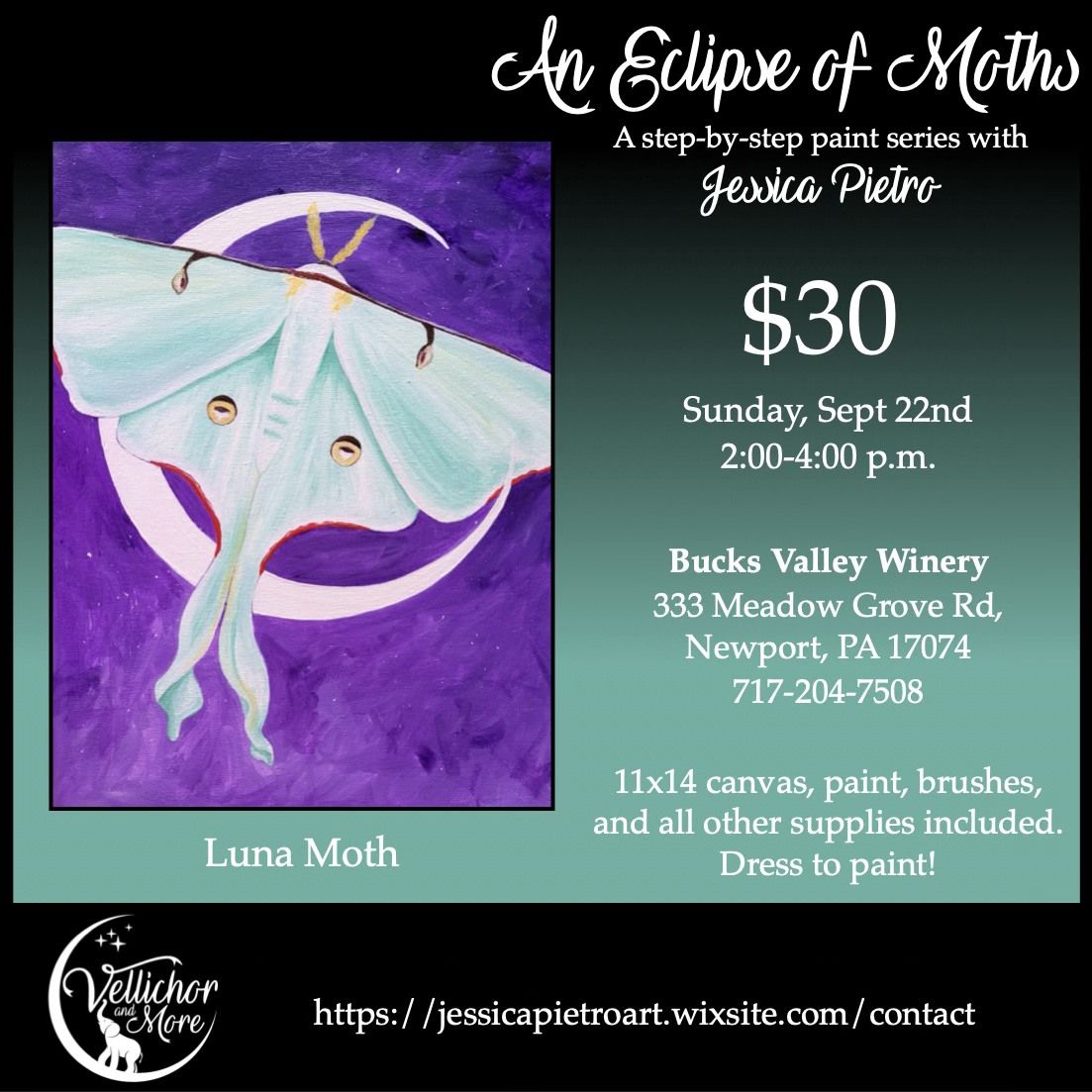 An Eclipse of Moths - Luna Moth Workshop