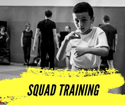 Kickboxing squad training