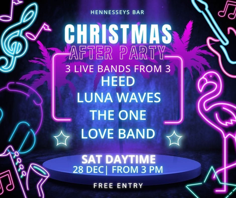 Christmas After Party with 3 live bands from 3