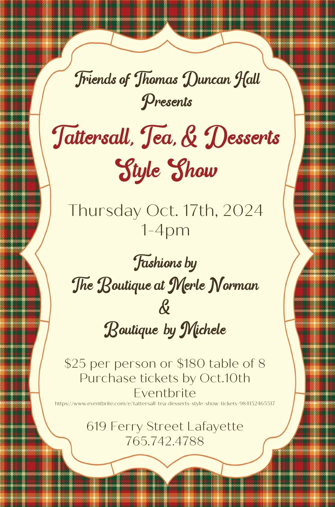 Tattersall, Tea & Desserts Style Show