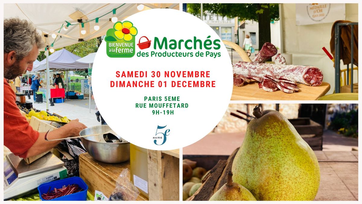 March\u00e9s des producteurs de pays Paris 5eme 