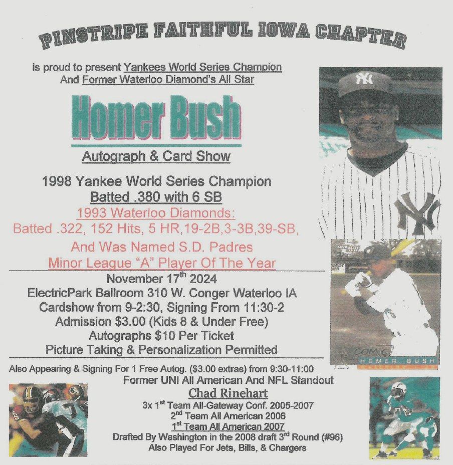 Homer Bush Autograph & Card Show