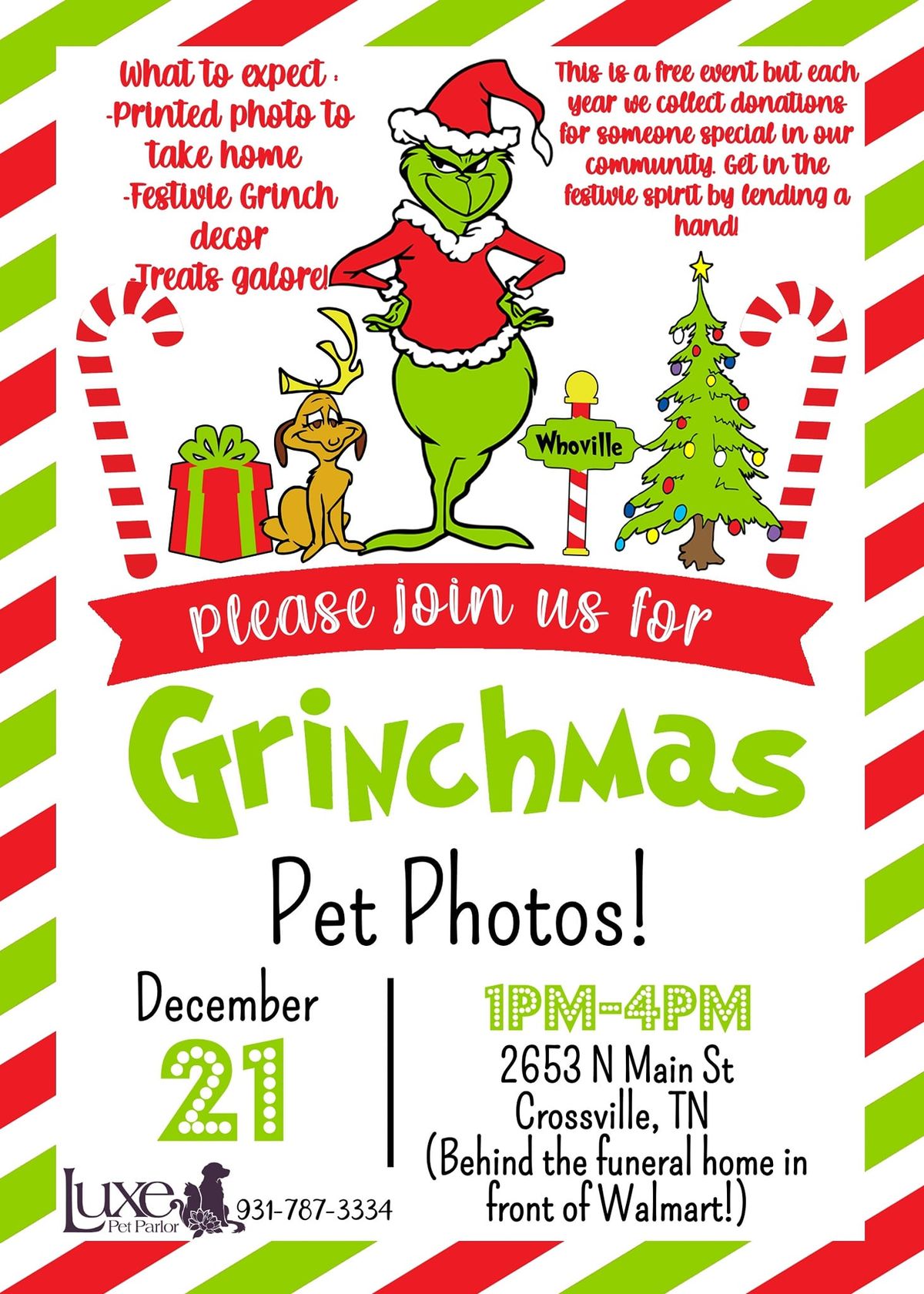 4th Annual Pet Photos with The Grinch!